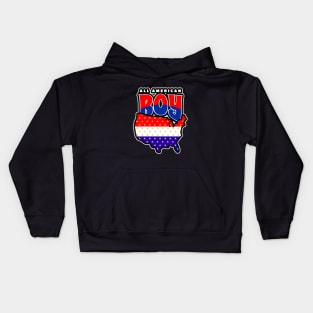 FOURTH Of July Holiday All American Boy Kids Hoodie